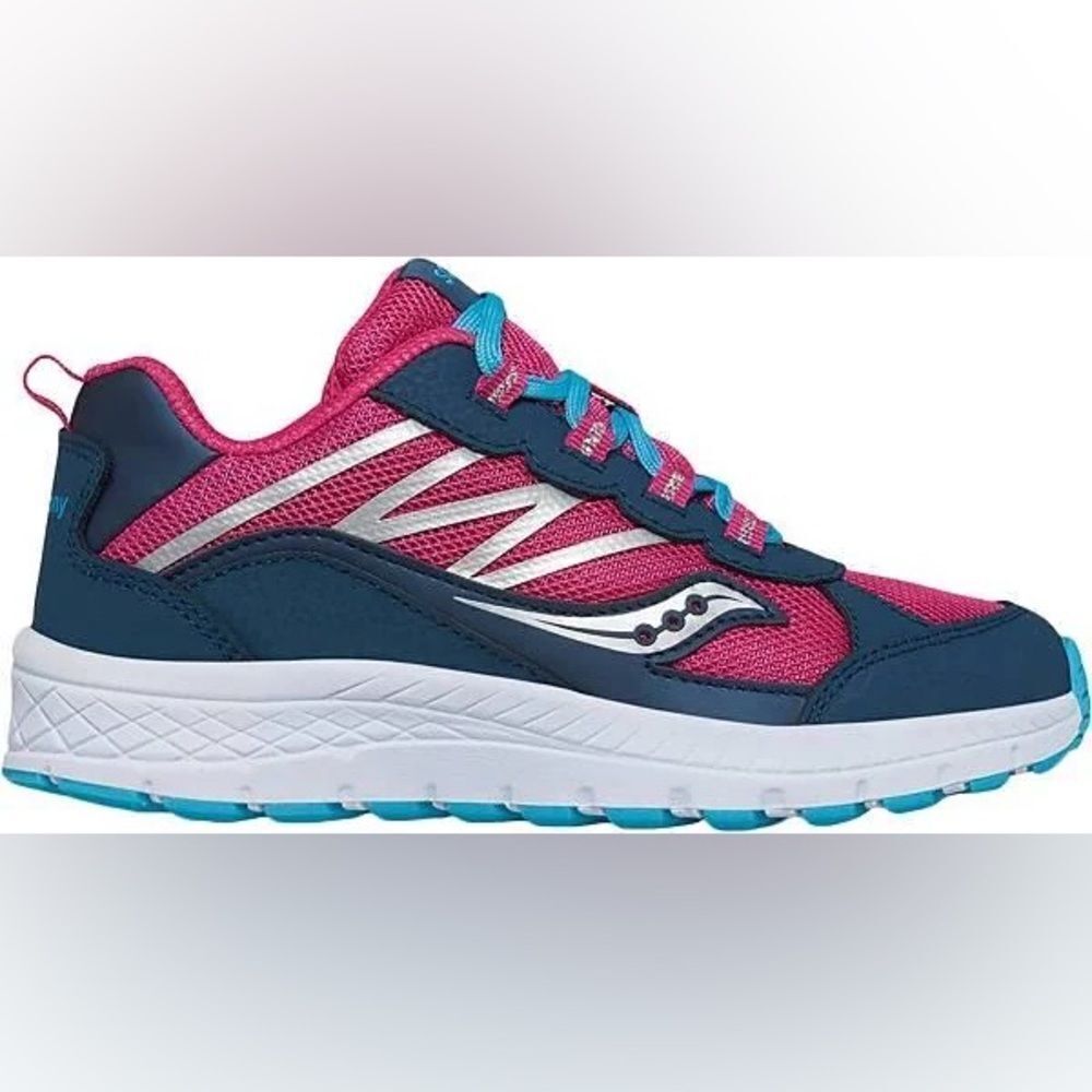 Saucony Kids' Dash Running Shoes blue pink size 3.5 athletic sneakers